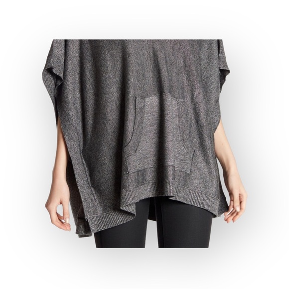 new Leimere ༄ Cozy Cashmere Sweater Poncho Hoodie Top ༄ Marbled Grey ༄ XS S M L - Picture 11 of 15